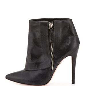 Alice + Olivia Dawson Cuffed Ankle Boot Black Sz 8